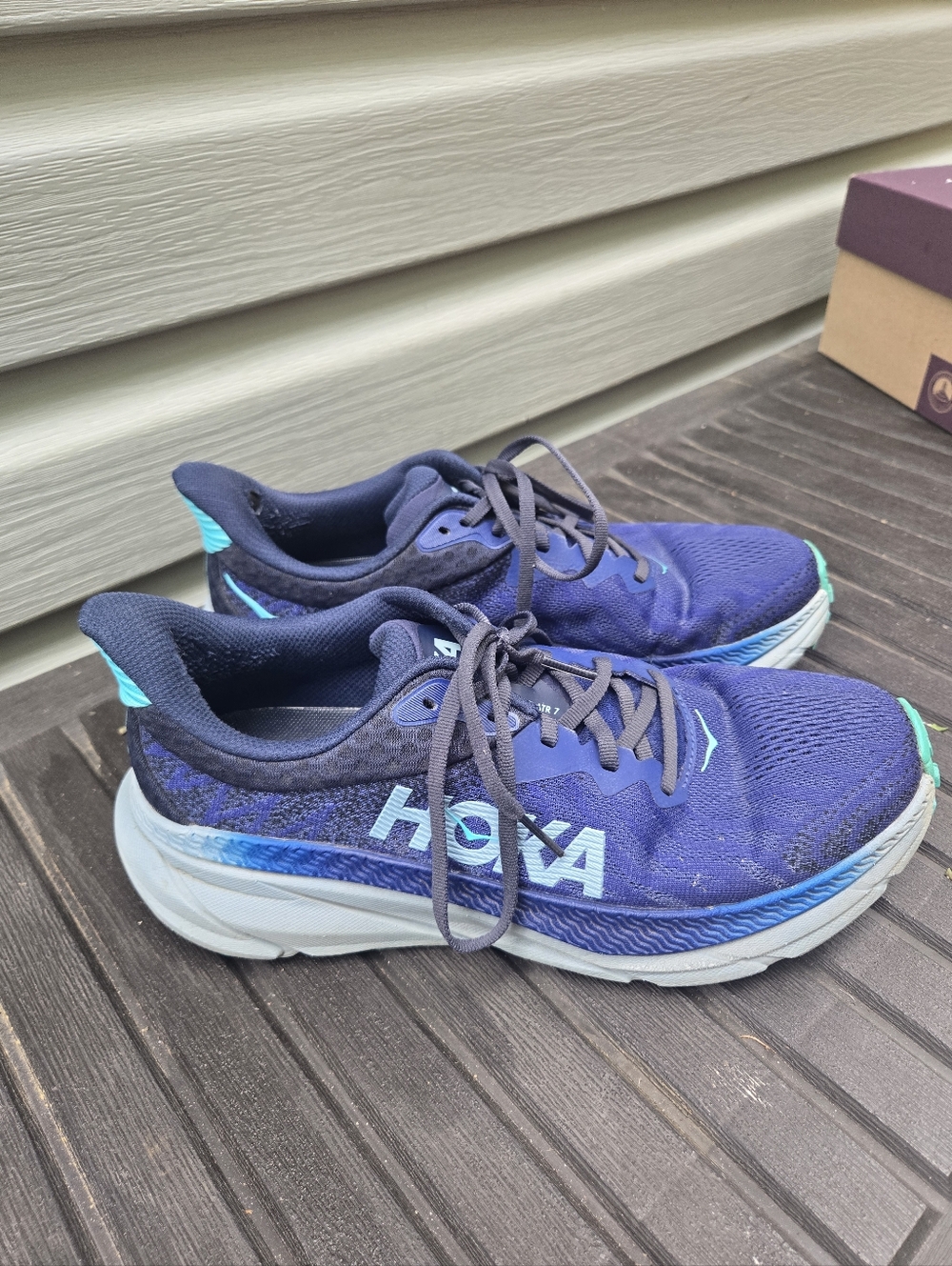 Hoka One One Challenger ATR 7 Shoes Womens Size 9 Blue Running Sneakers 1134498